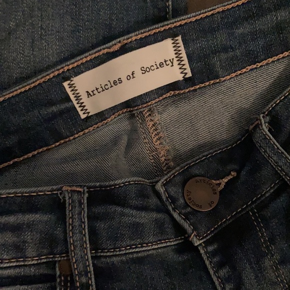 Articles of Society Medium Wash Sarah Benton City Mid Rise Skinny Jeans, 26 - Picture 3 of 11